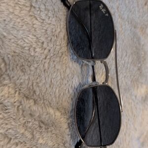 Ray-Ban Silver Frame Sunglasses with Dark Lenses